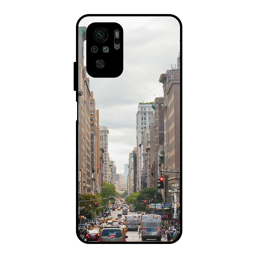 City Street View Metal Back Case for Redmi Note 10S