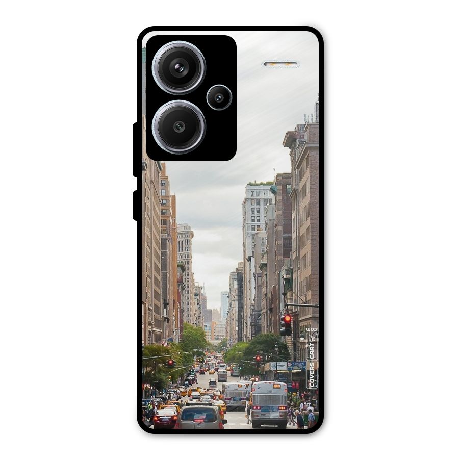 City Street View Metal Back Case for Redmi Note 13 Pro Plus
