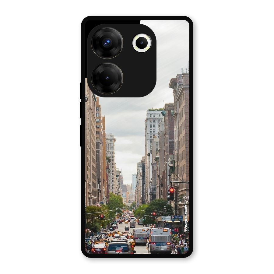 City Street View Metal Back Case for Tecno Camon 20 Pro