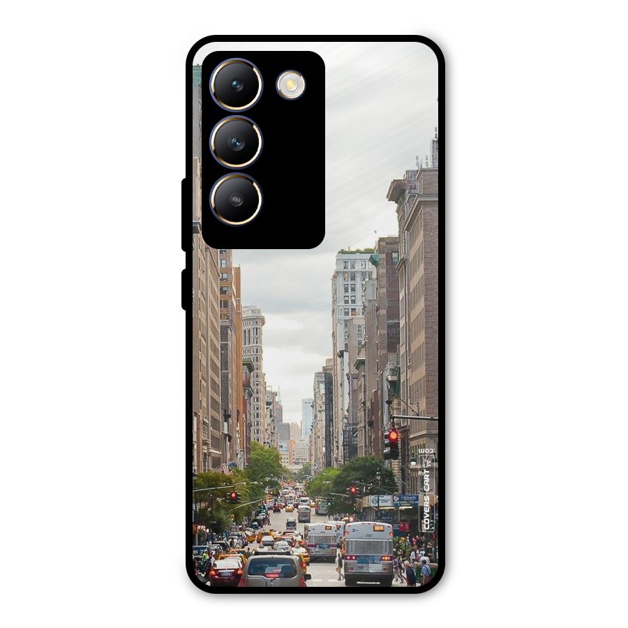 City Street View Metal Back Case for Vivo T3 5G