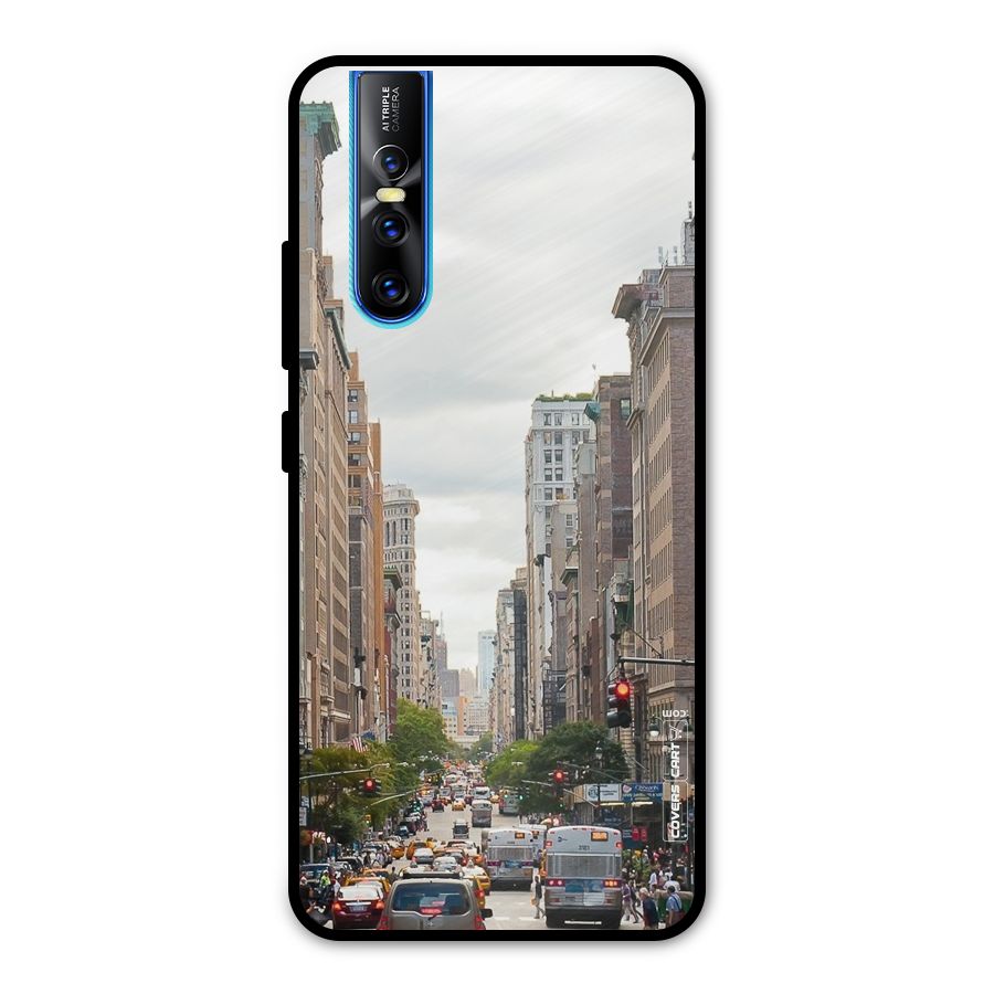 City Street View Metal Back Case for Vivo V15 Pro