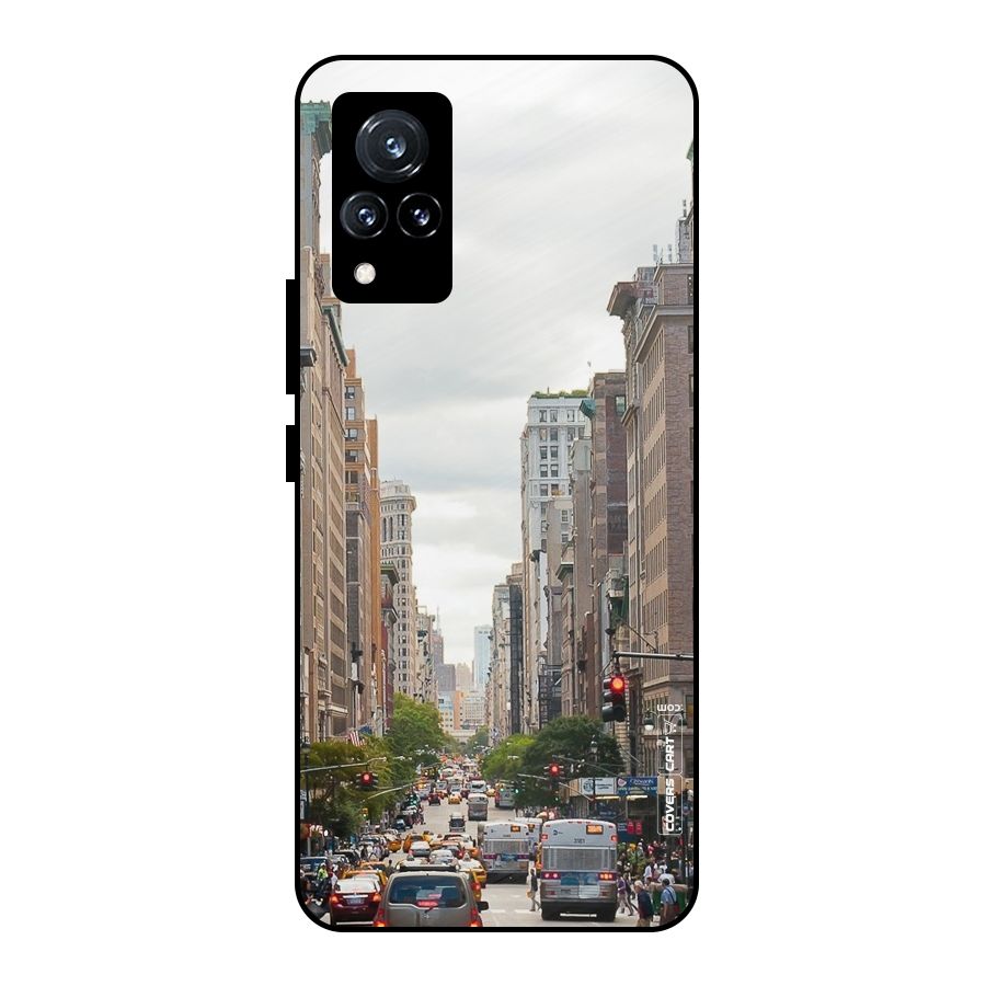 City Street View Metal Back Case for Vivo V21 5G
