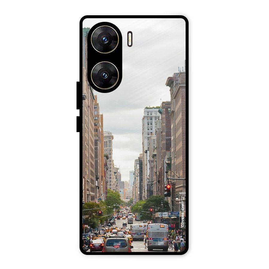 City Street View Metal Back Case for Vivo V29e