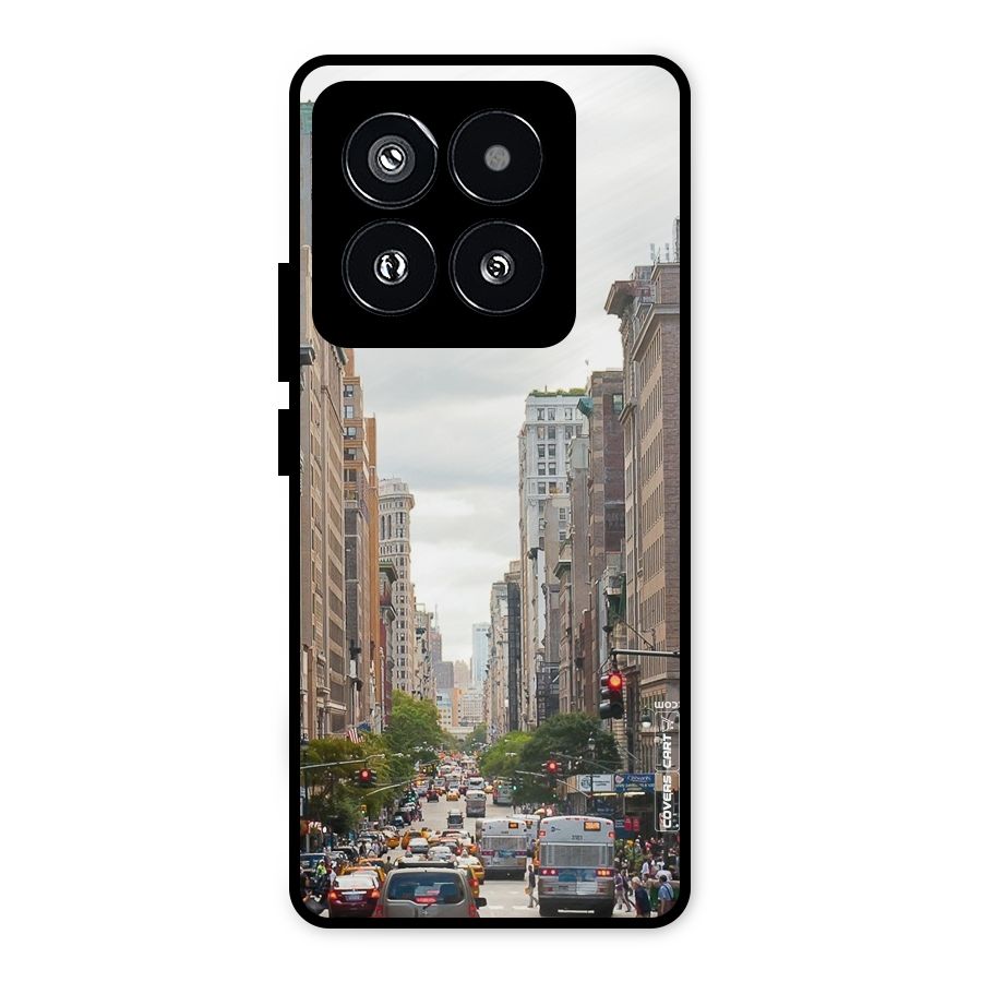 City Street View Metal Back Case for Xiaomi 14 Pro