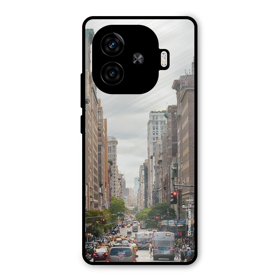 City Street View Metal Back Case for iQOO Z9 Turbo