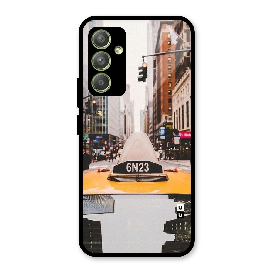 City Taxi Glass Back Case for Galaxy A54