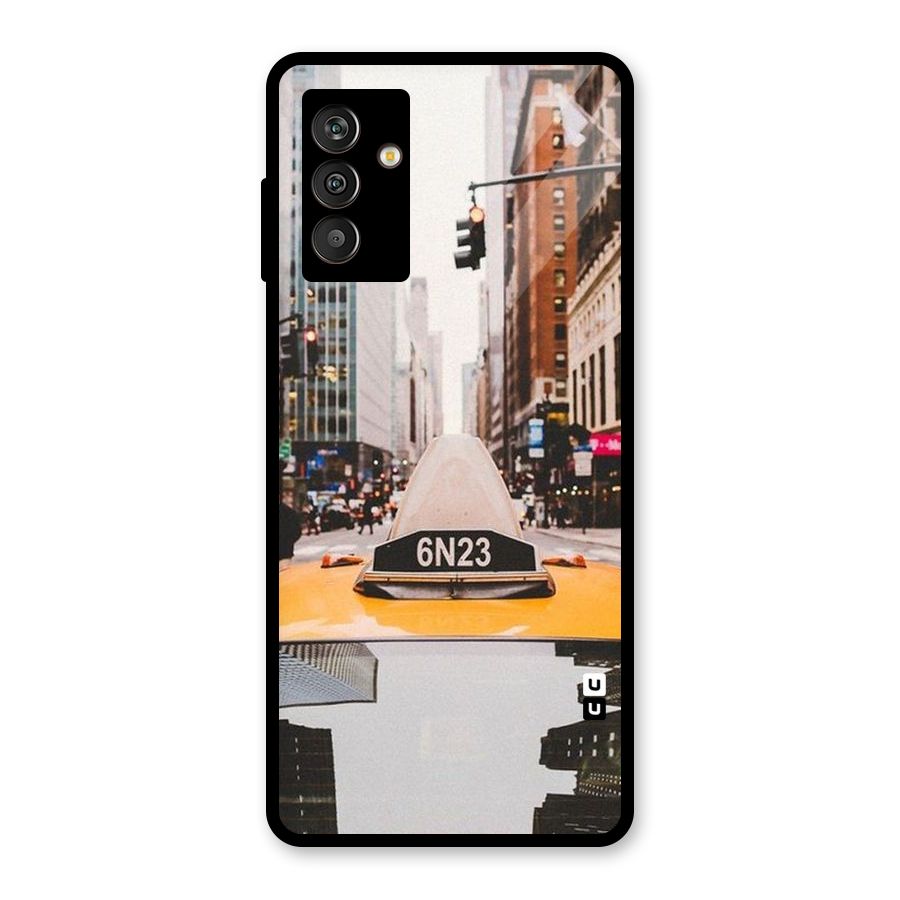 City Taxi Glass Back Case for Galaxy M13