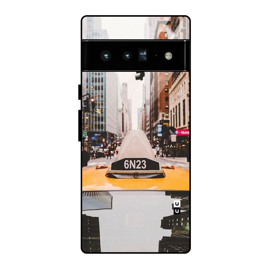 City Taxi Glass Back Case for Google Pixel 6 Pro
