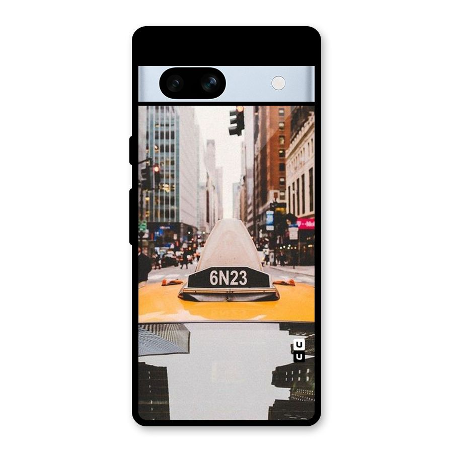 City Taxi Glass Back Case for Google Pixel 7a
