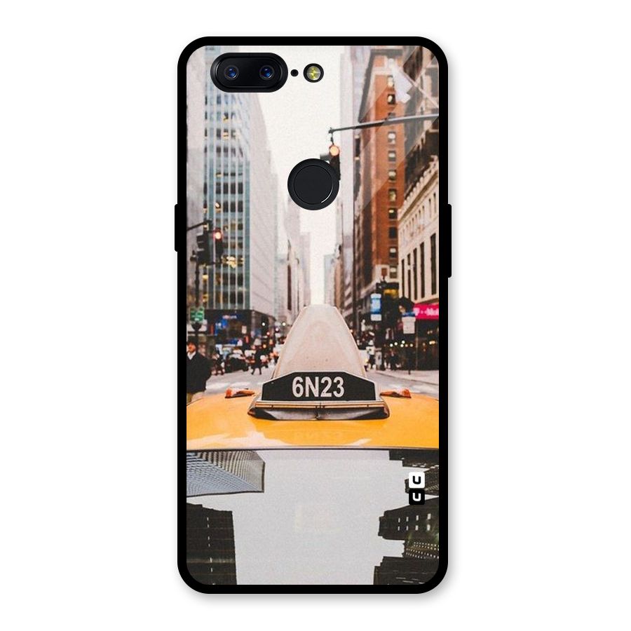City Taxi Glass Back Case for OnePlus 5T