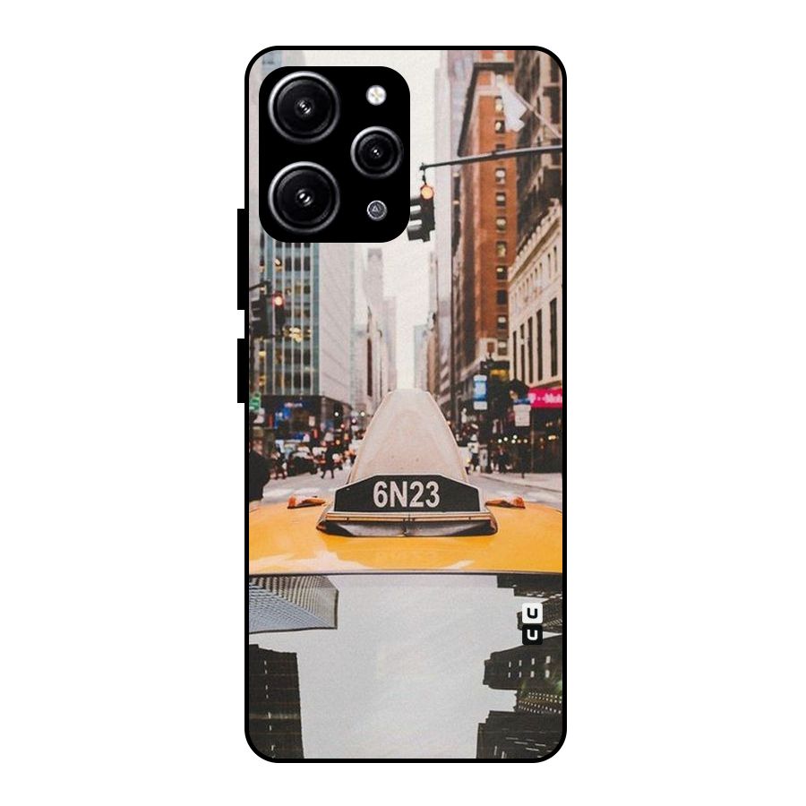 City Taxi Glass Back Case for Redmi 12 4G