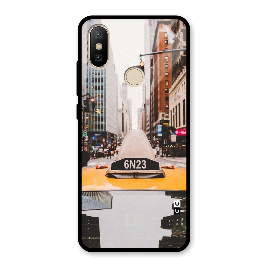 City Taxi Glass Back Case for Redmi A2