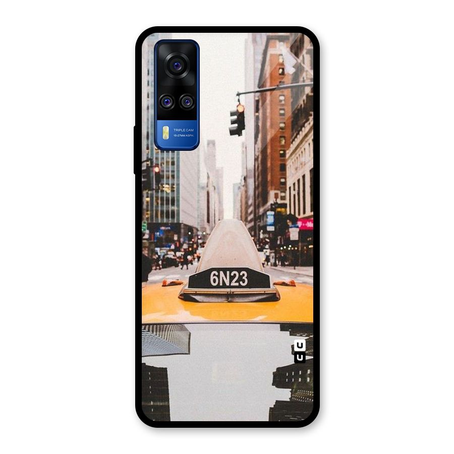 City Taxi Glass Back Case for Vivo Y31