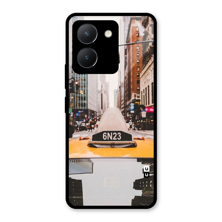 City Taxi Glass Back Case for Vivo Y36