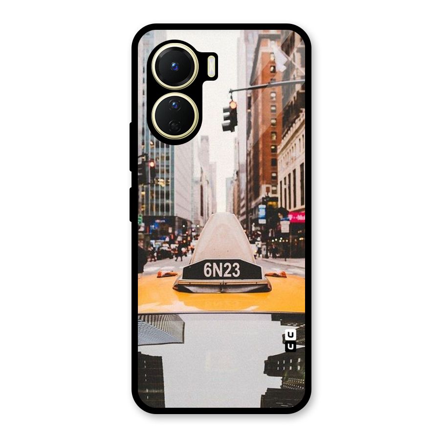 City Taxi Glass Back Case for Vivo Y56