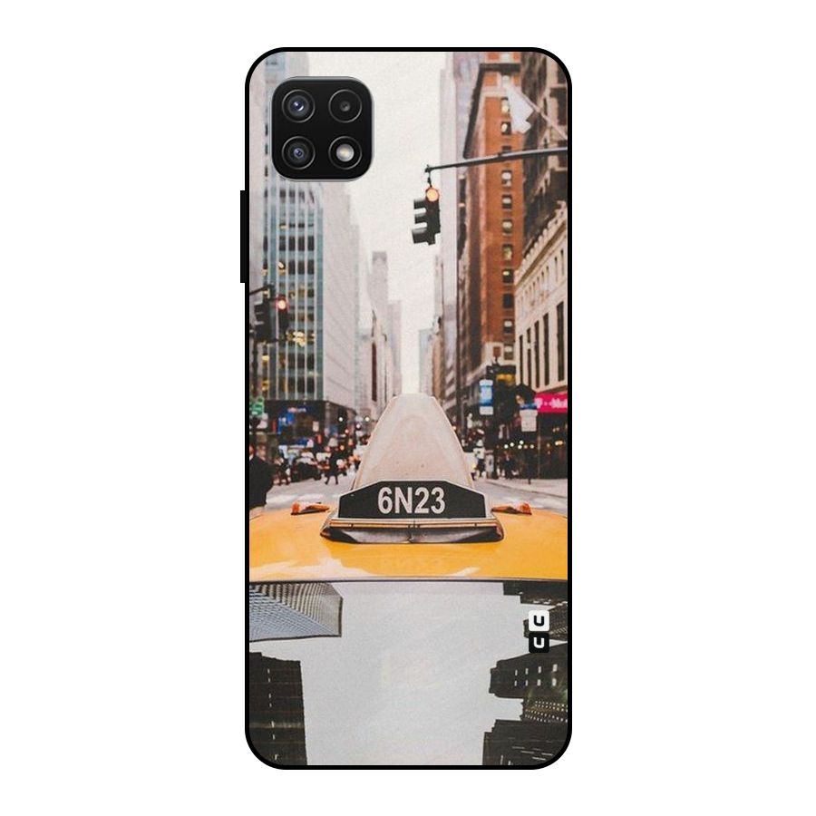 City Taxi Metal Back Case for Galaxy A22 5G
