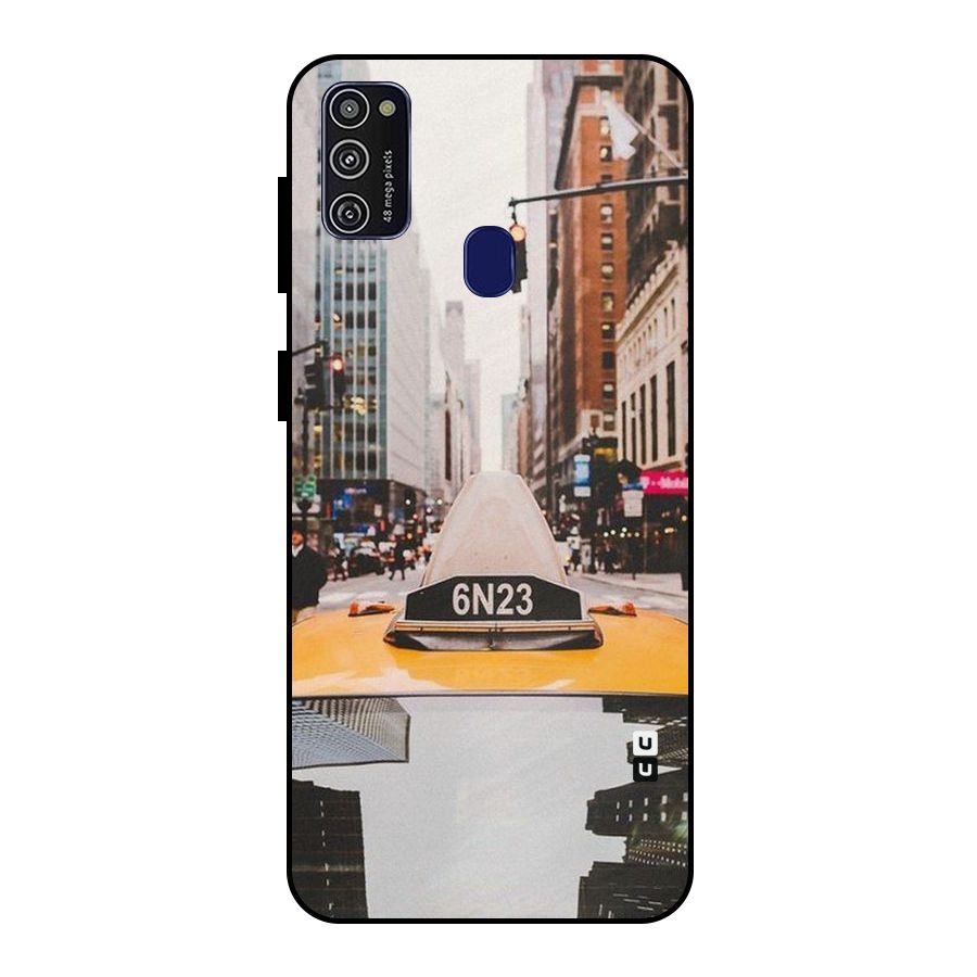 City Taxi Metal Back Case for Galaxy M30s