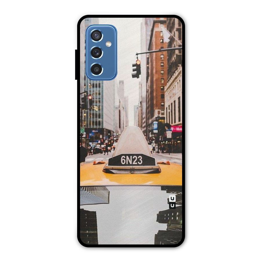 City Taxi Metal Back Case for Galaxy M52 5G
