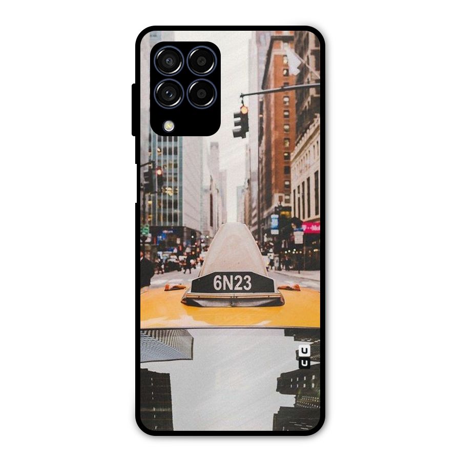 City Taxi Metal Back Case for Galaxy M53 5G