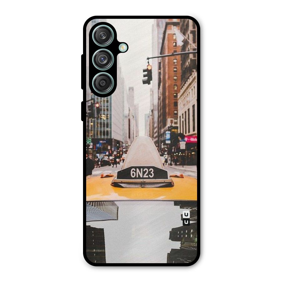 City Taxi Metal Back Case for Galaxy M55 5G