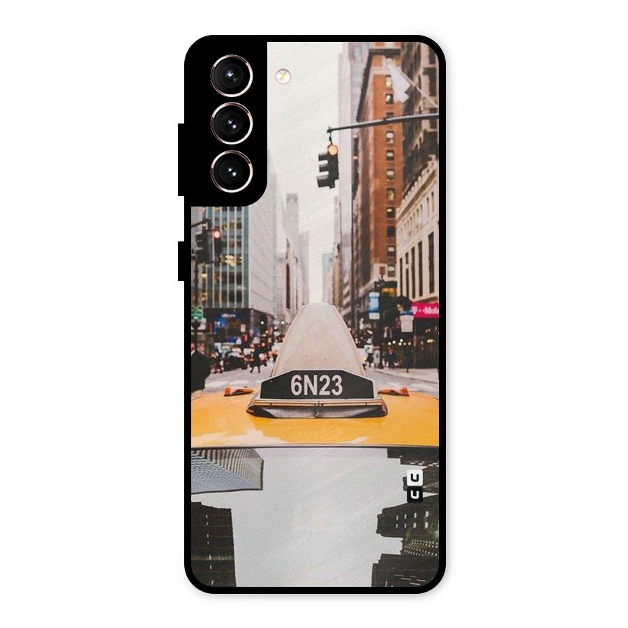 City Taxi Metal Back Case for Galaxy S21 5G