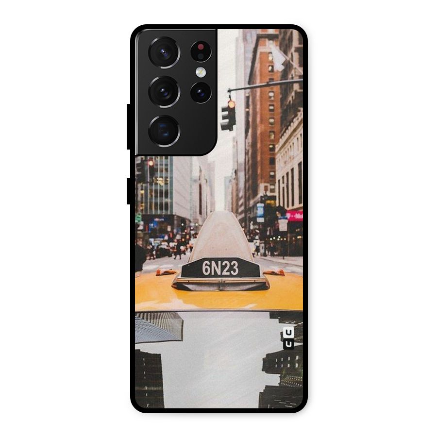 City Taxi Metal Back Case for Galaxy S21 Ultra 5G