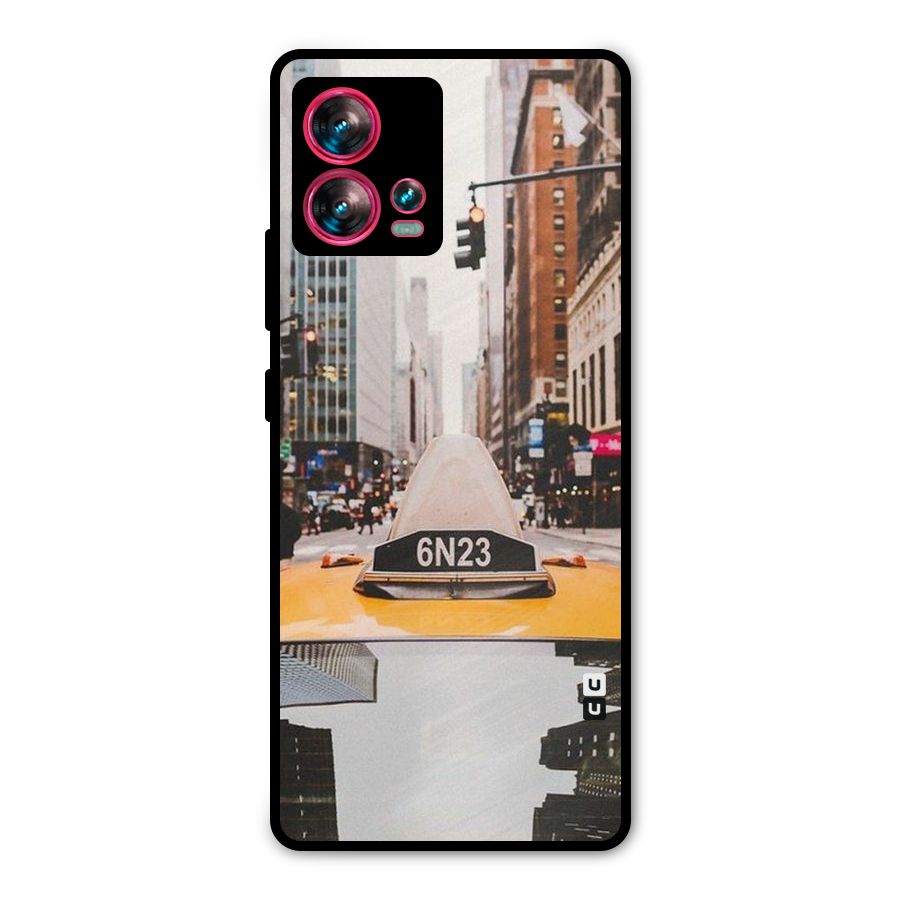 City Taxi Metal Back Case for Motorola Edge 30 Fusion