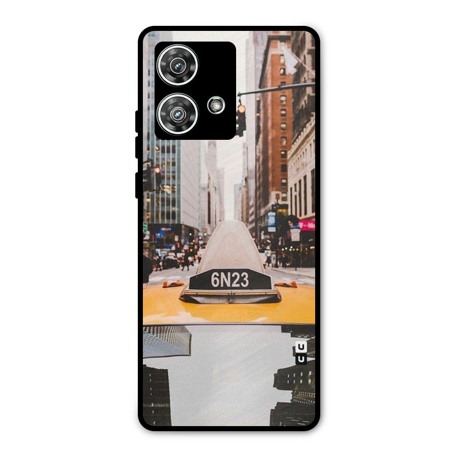 City Taxi Metal Back Case for Motorola Edge 40 Neo