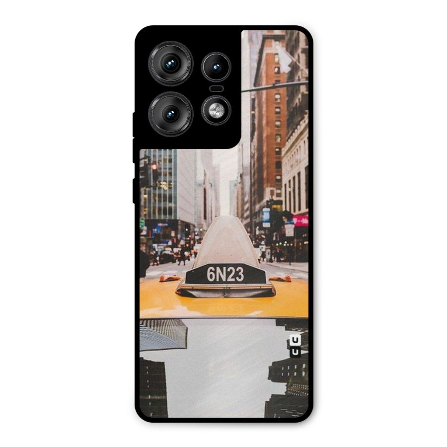 City Taxi Metal Back Case for Motorola Edge 50 Pro