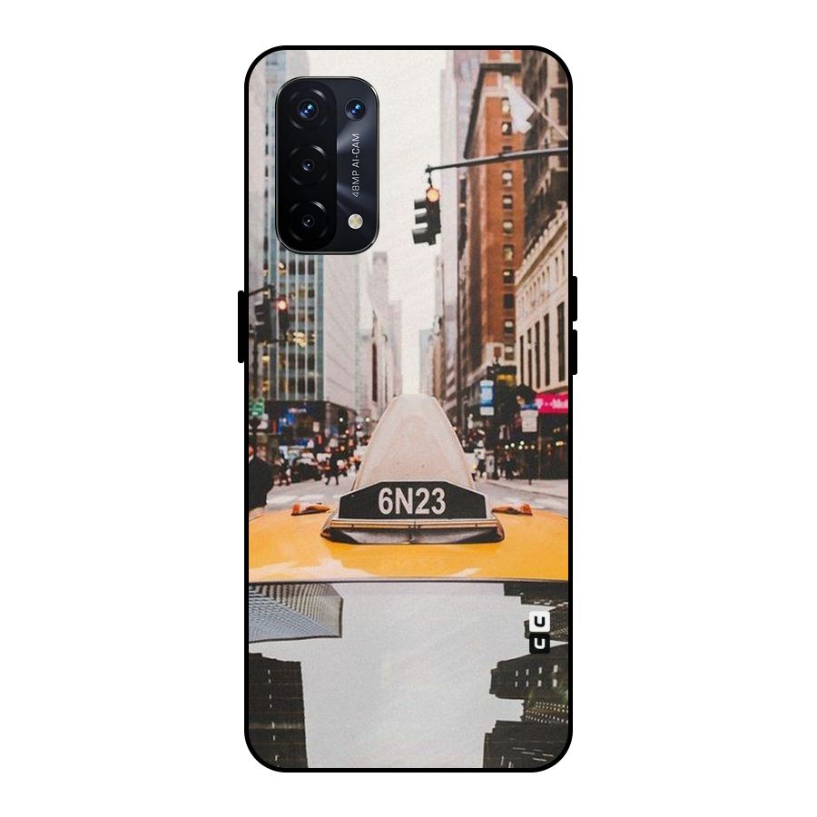 City Taxi Metal Back Case for Oppo A74 5G