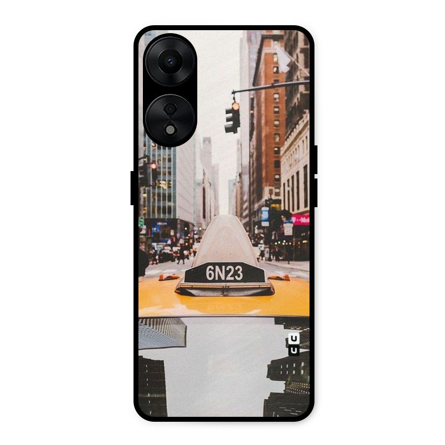 City Taxi Metal Back Case for Oppo A78 5G