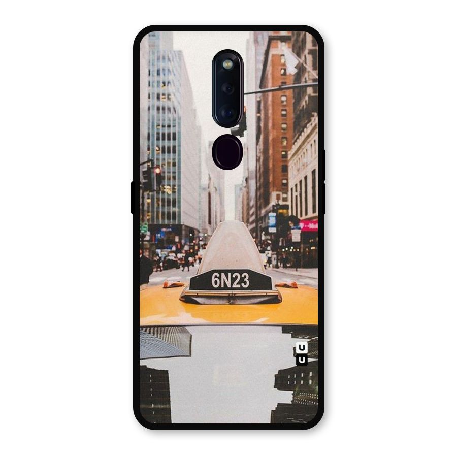 City Taxi Metal Back Case for Oppo F11 Pro