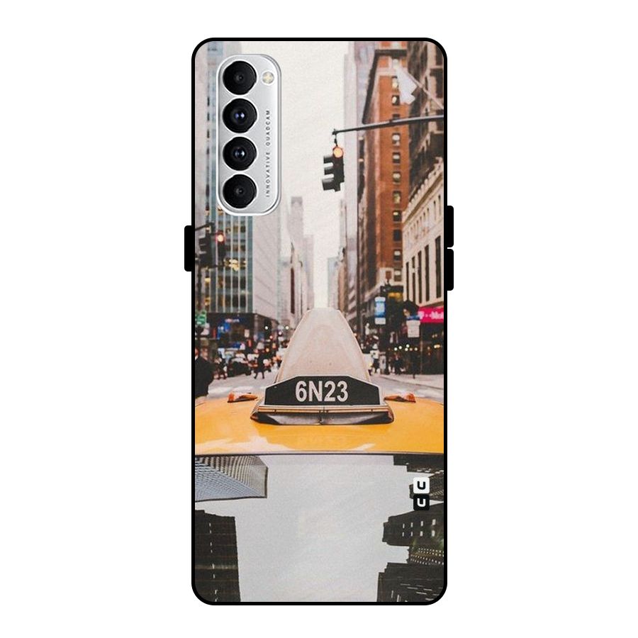 City Taxi Metal Back Case for Oppo Reno4 Pro