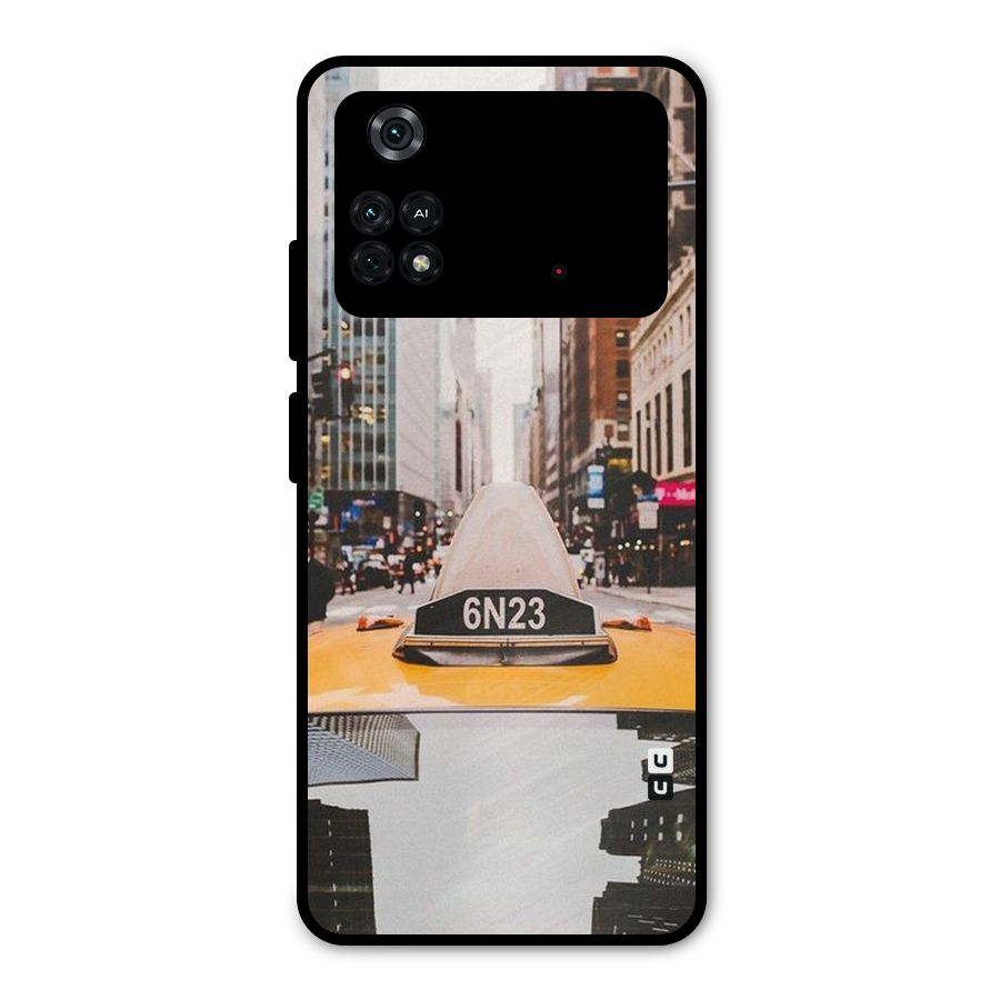 City Taxi Metal Back Case for Poco M4 Pro 4G