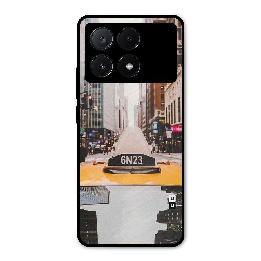 City Taxi Metal Back Case for Poco X6 Pro