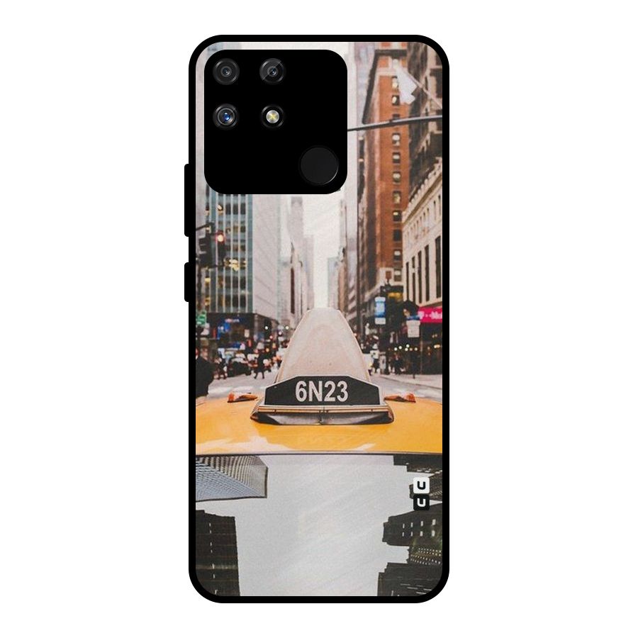 City Taxi Metal Back Case for Realme Narzo 50A