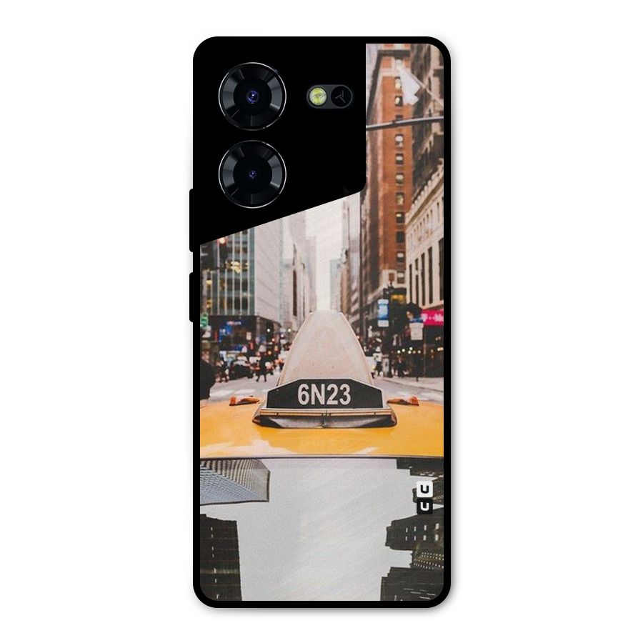 City Taxi Metal Back Case for Tecno Pova 5 Pro 5G