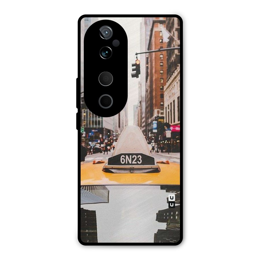 City Taxi Metal Back Case for Vivo T3 Ultra
