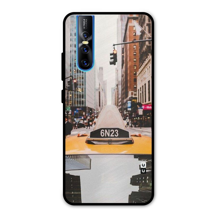 City Taxi Metal Back Case for Vivo V15 Pro