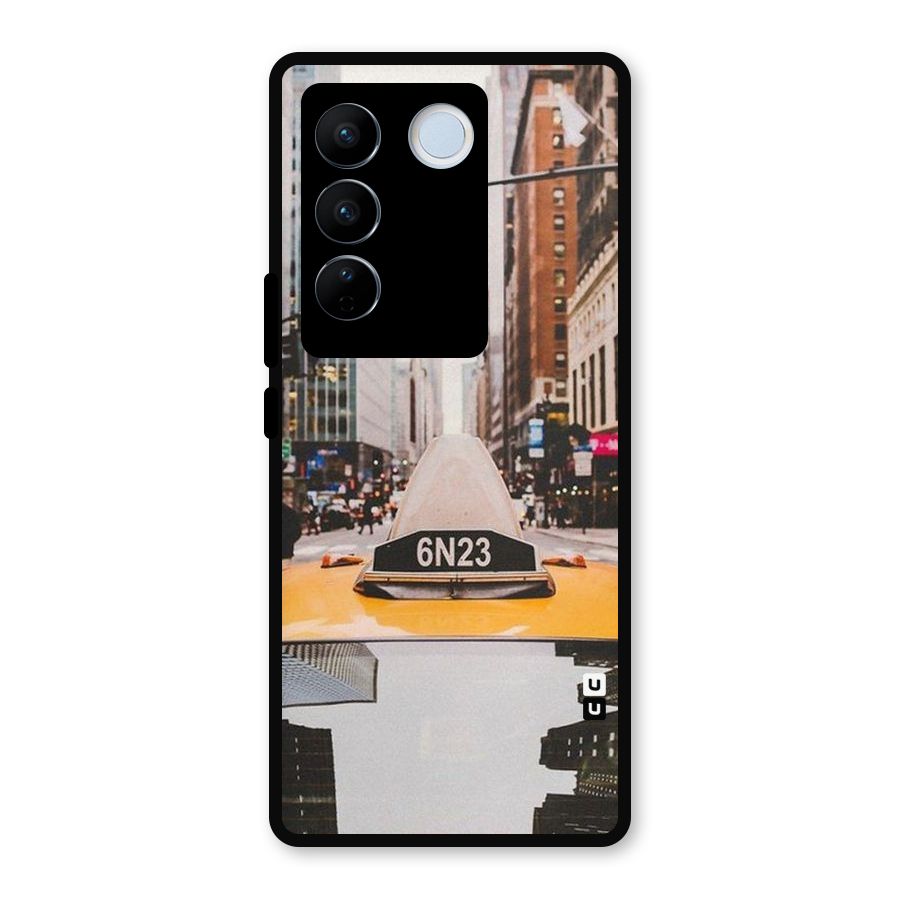 City Taxi Metal Back Case for Vivo V27