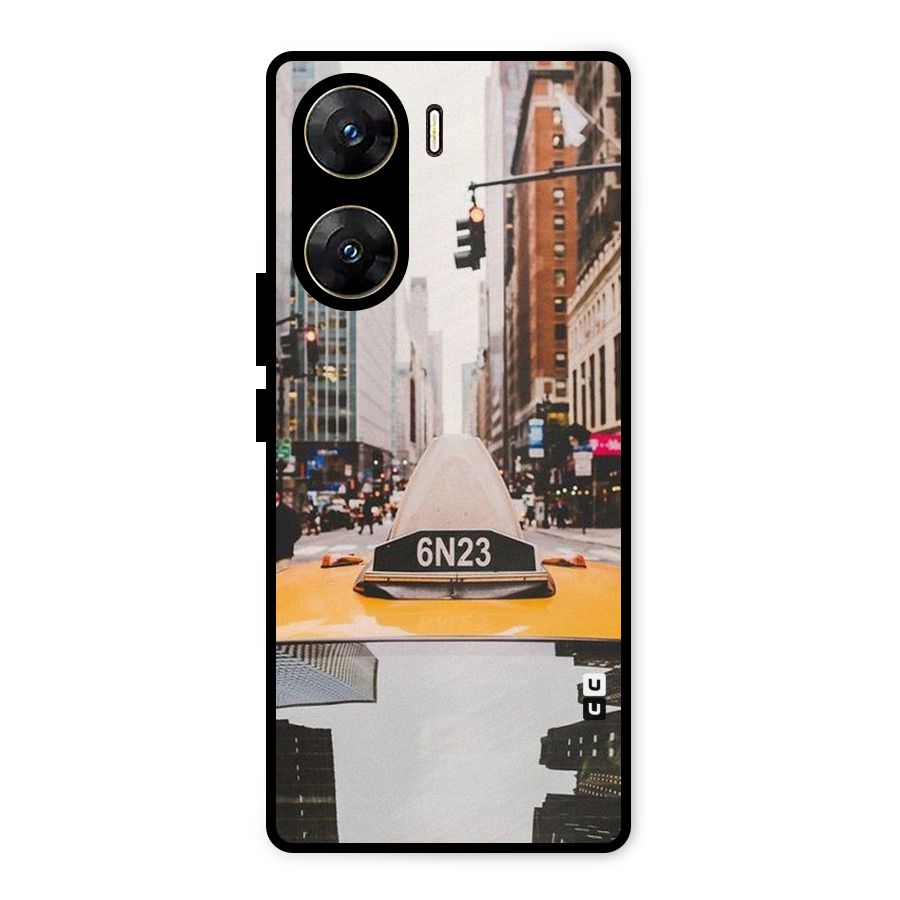 City Taxi Metal Back Case for Vivo V29e