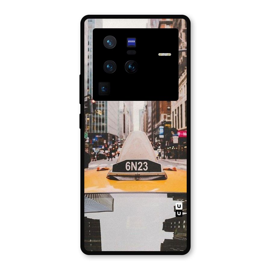 City Taxi Metal Back Case for Vivo X80 Pro
