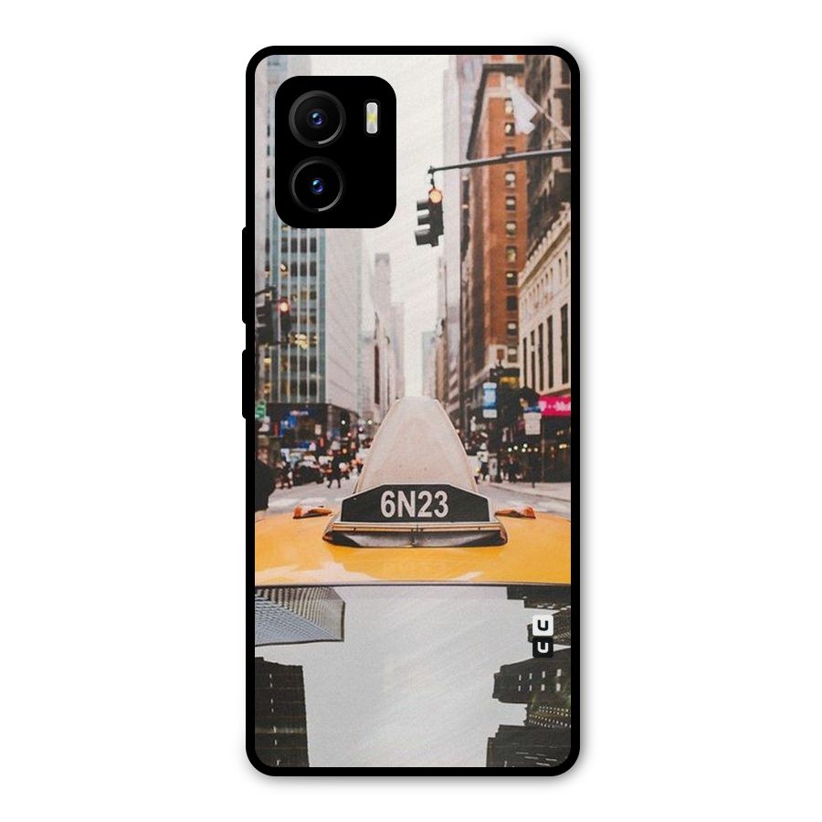 City Taxi Metal Back Case for Vivo Y15s