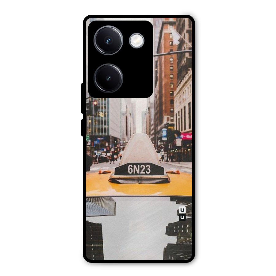 City Taxi Metal Back Case for Vivo Y300 Plus