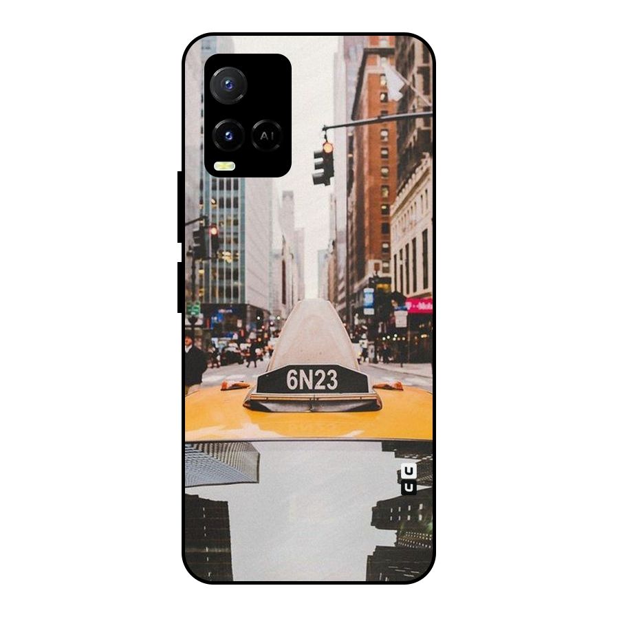 City Taxi Metal Back Case for Vivo Y33s