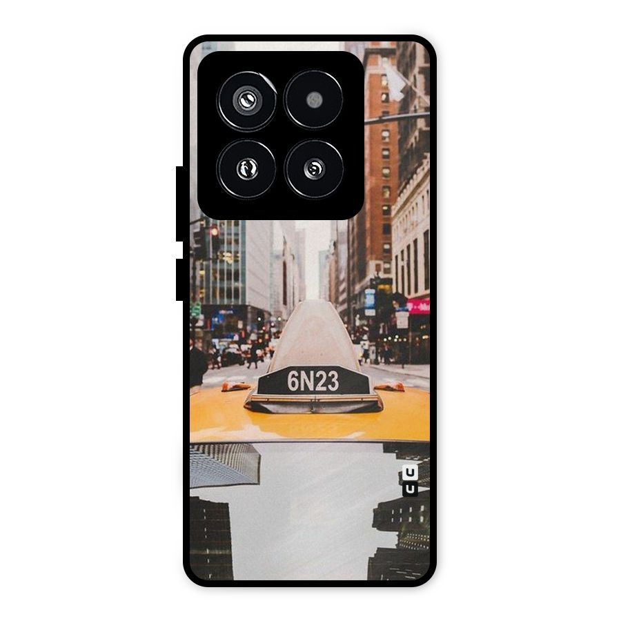 City Taxi Metal Back Case for Xiaomi 14 Pro