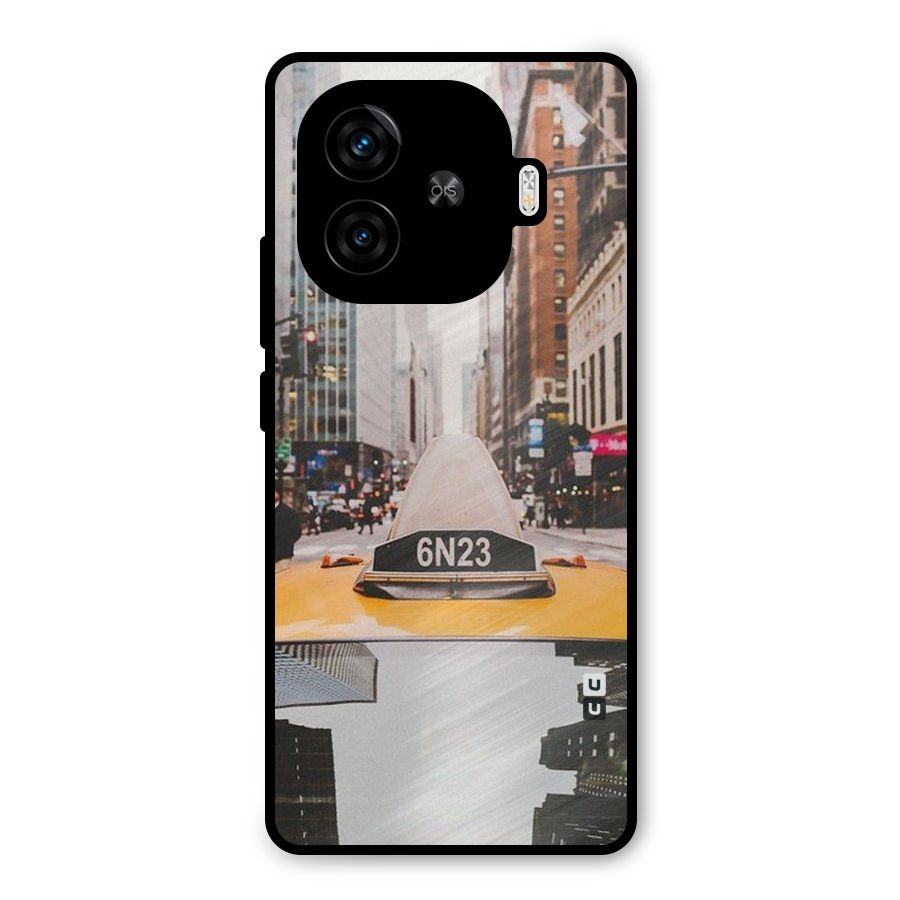 City Taxi Metal Back Case for iQOO Z9 Turbo