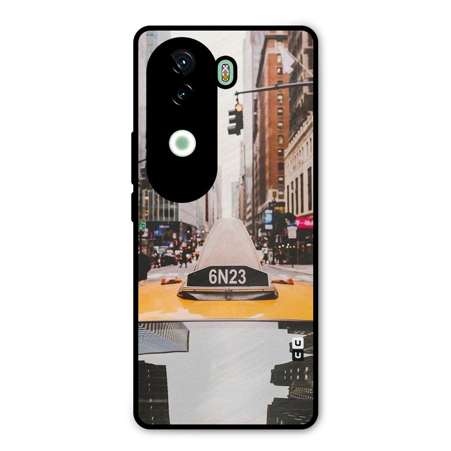City Taxi Metal Back Case for iQOO Z9s
