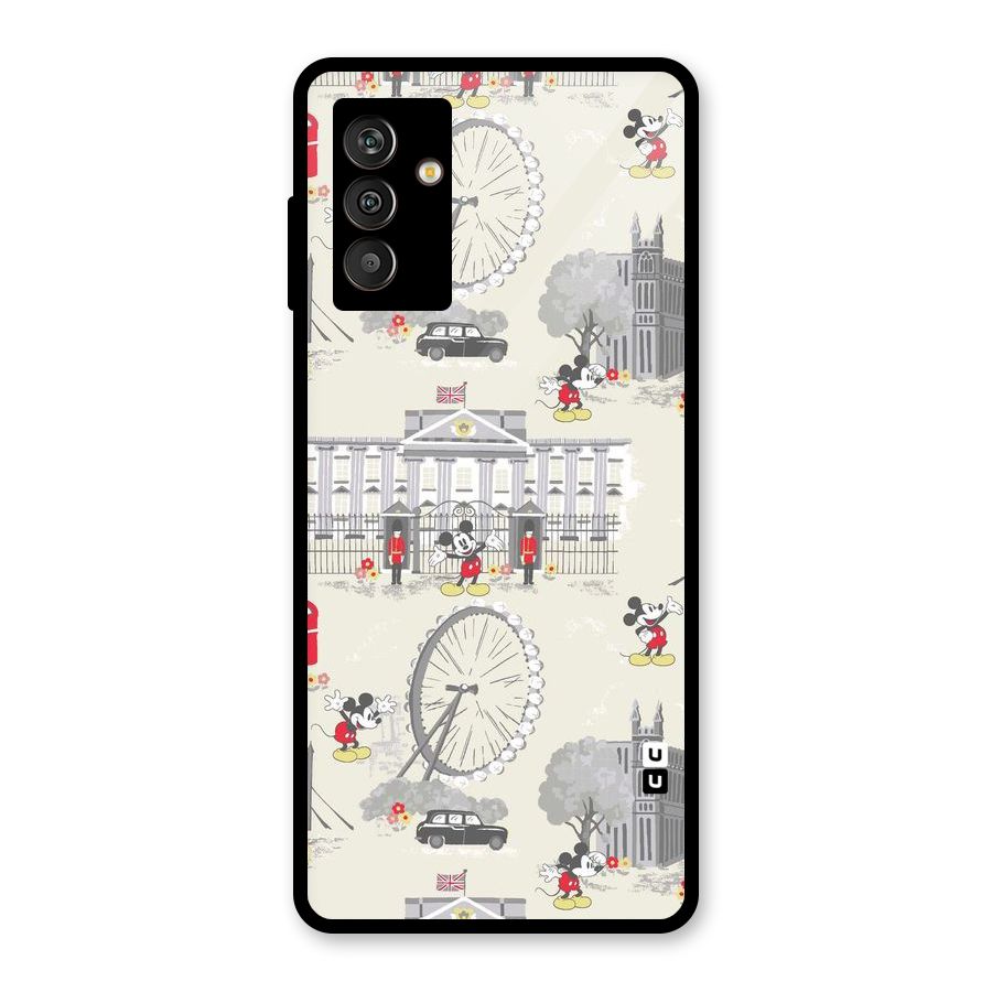 City Tour Pattern Glass Back Case for Galaxy M13