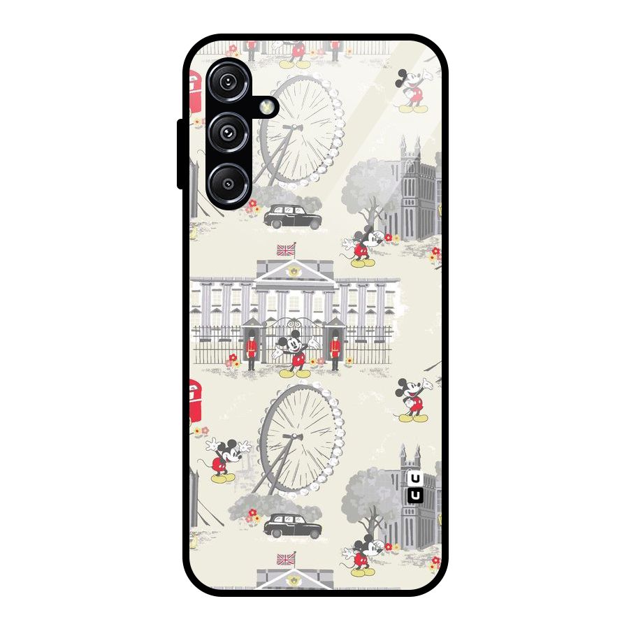 City Tour Pattern Glass Back Case for Galaxy M34 5G